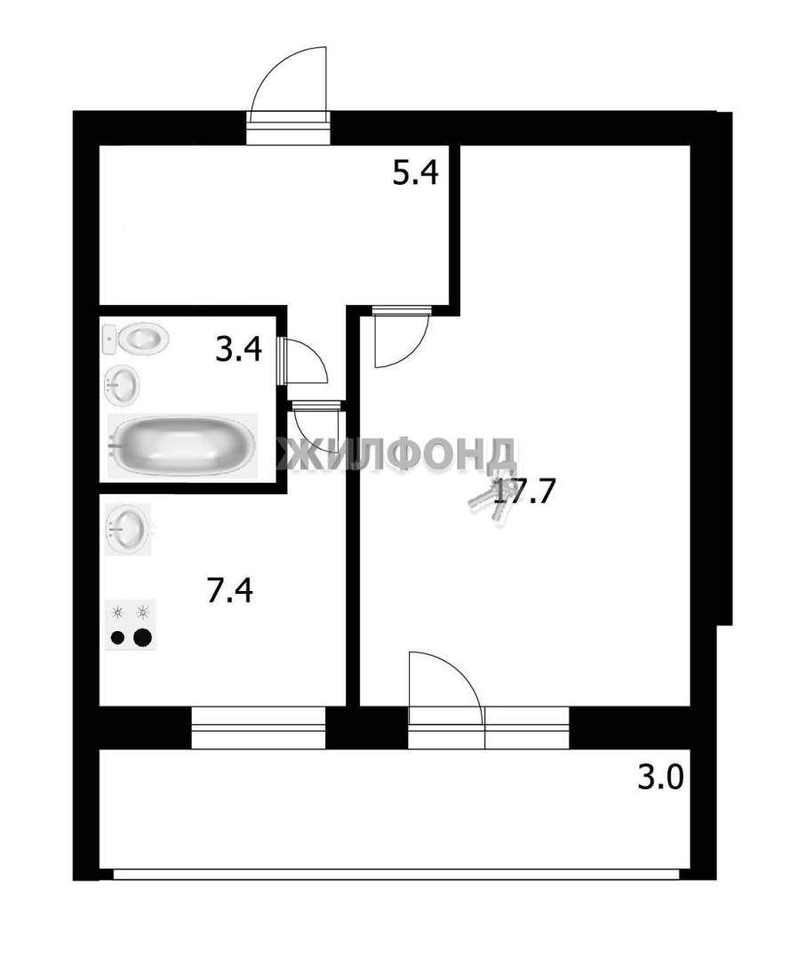 квартира г Северск пр-кт Коммунистический 122 фото 9