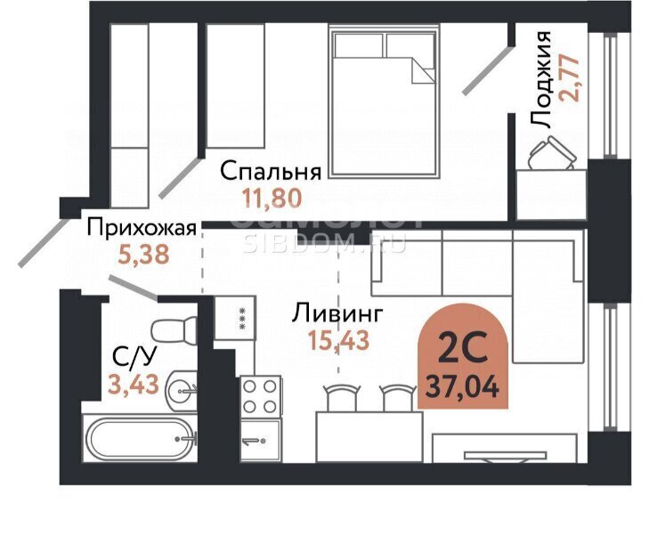 квартира г Томск р-н Ленинский пр-кт Ленина 206в ЖК «Квартал 1604» фото 1