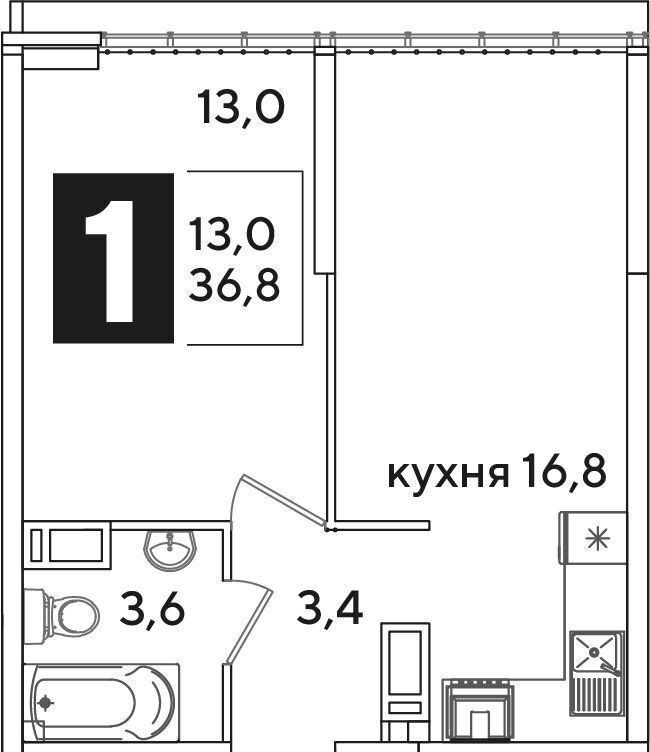 квартира г Краснодар п Колосистый р-н Прикубанский ул Западный Обход 35 микрорайон «Самолёт» Прикубанский район фото 2