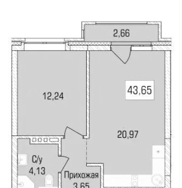 квартира г Новосибирск р-н Калининский ул Объединения 102/4 фото 1