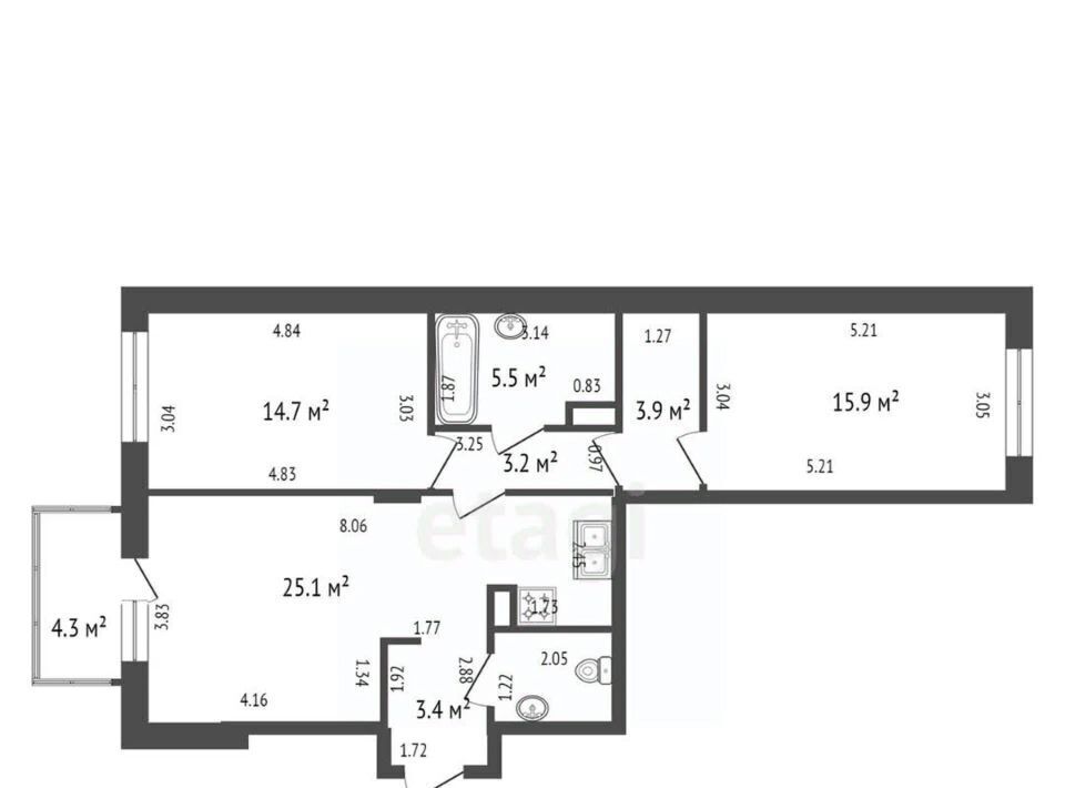 квартира г Санкт-Петербург метро Лесная ул Белоостровская 10к/1 фото 2