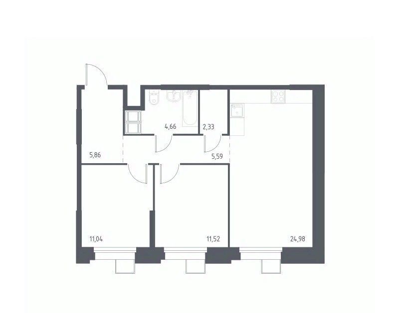 квартира г Москва метро Тропарёво метро Румянцево мк, к 2. 3 фото 1