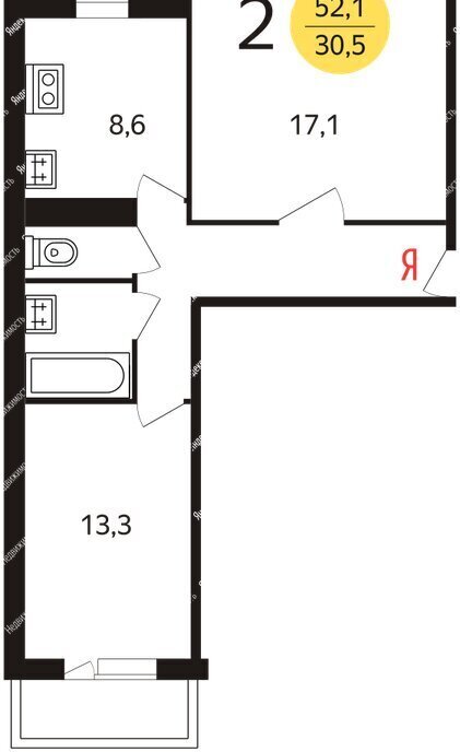 квартира г Москва метро Строгино ул Таллинская 9к/4 фото 8