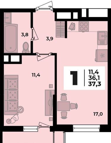 ул Бжедугская 1 блок-секция 2, Яблоновский, д. 47 фото