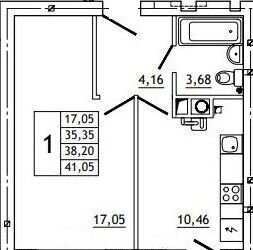 квартира стр. 12, блок-секция 1-2, Смоленск фото