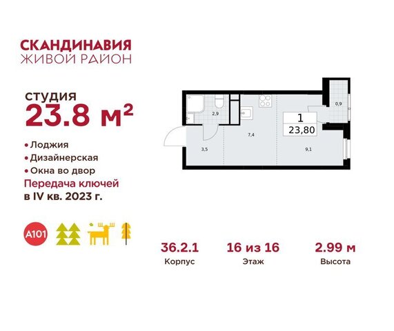 метро Коммунарка ТиНАО жилой комплекс Скандинавия, к 36. 1.2 фото