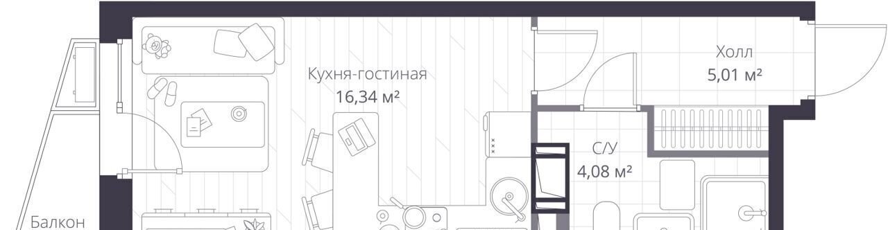 квартира р-н Всеволожский г Сертолово мкр Сертолово-1 ул Дмитрия Кожемякина 2 ЖК Veren Nort Сертолово Сертолово фото 2