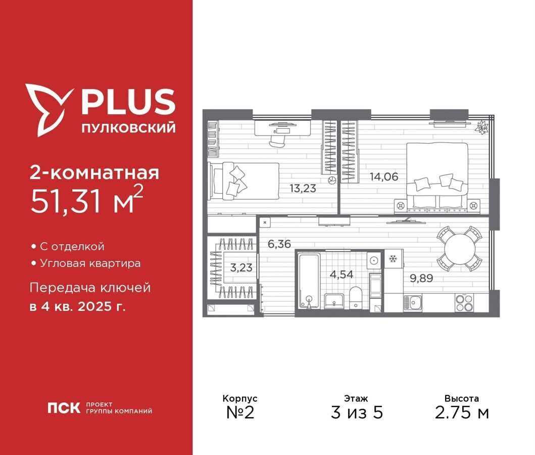 квартира г Санкт-Петербург р-н Московский ш Пулковское 24 фото 1