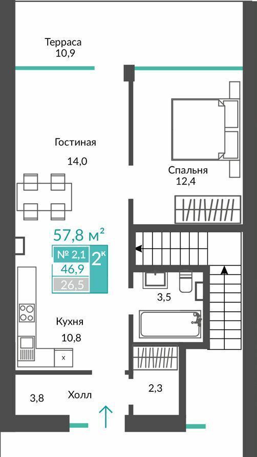 квартира г Алушта с Виноградное ул Сусловой 2 Курортный клуб «Удачное» фото 2