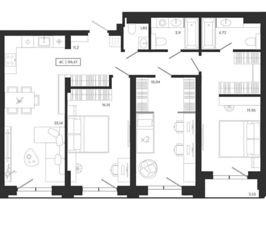 р-н Центральный ЖК «Unity Center» фото