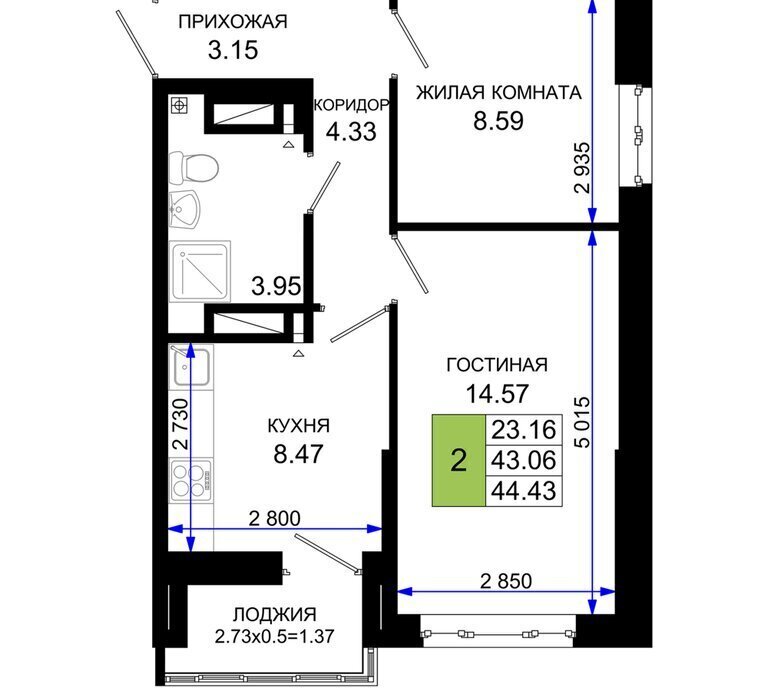 квартира г Ростов-на-Дону р-н Октябрьский Нефтекачка ЖК «Октябрь Парк» квартал фото 1