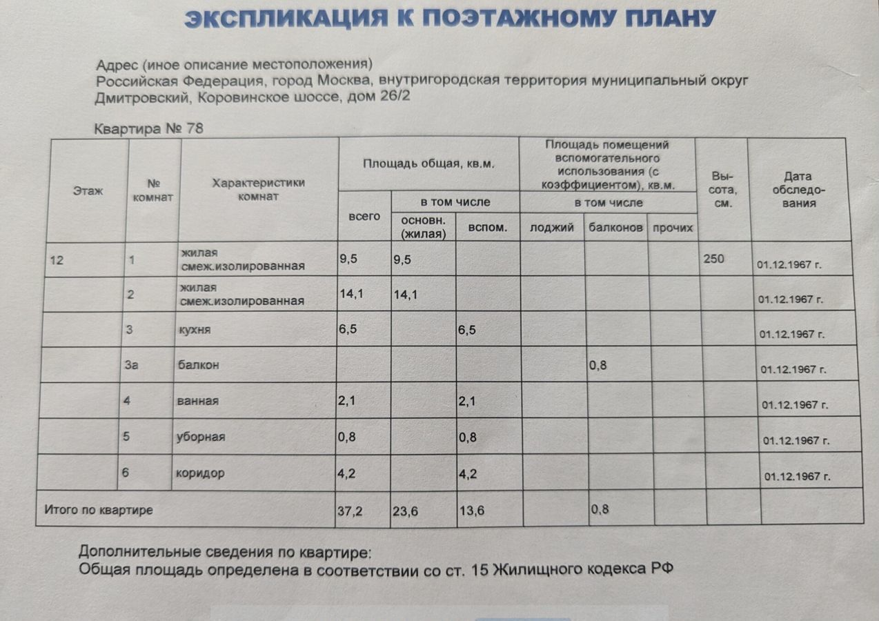 квартира г Москва ш Коровинское 26/2 Яхромская фото 37