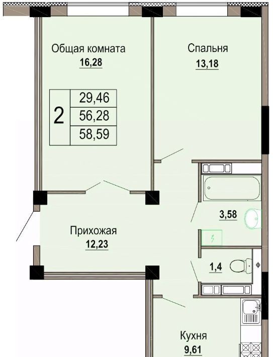 квартира г Старый Оскол Степной микрорайон 34 фото 1