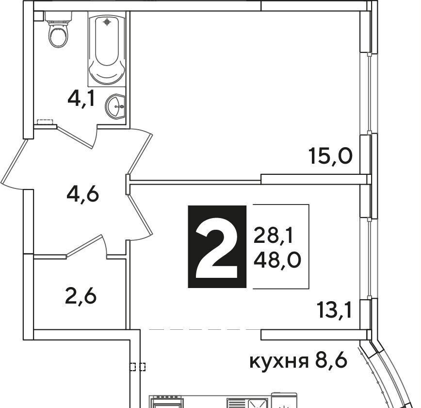 квартира г Краснодар р-н Прикубанский ул Западный Обход 6 ЖК «Самолет» фото 2