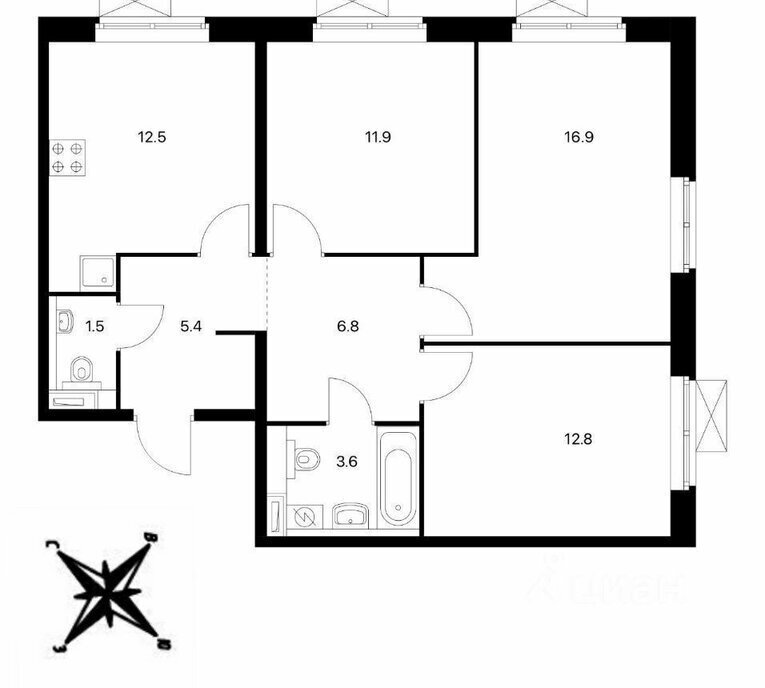 квартира г Москва метро Селигерская проезд Ильменский 17к/1 фото 1