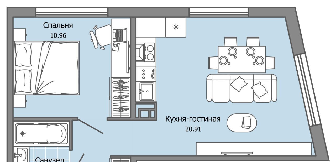 квартира г Ульяновск р-н Засвияжский Город Новаторов жилой комплекс, 2 фото 1