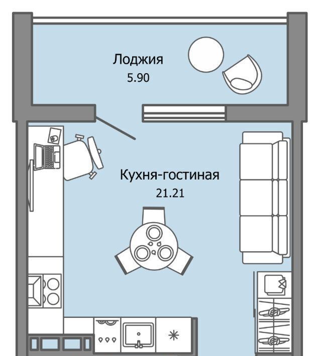 квартира г Ульяновск р-н Засвияжский Город Новаторов жилой комплекс, 2 фото 1