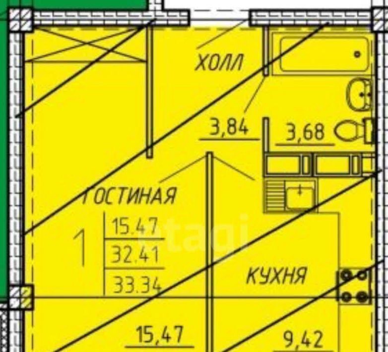 квартира г Пенза р-н Октябрьский ул Генерала Глазунова 11 фото 2