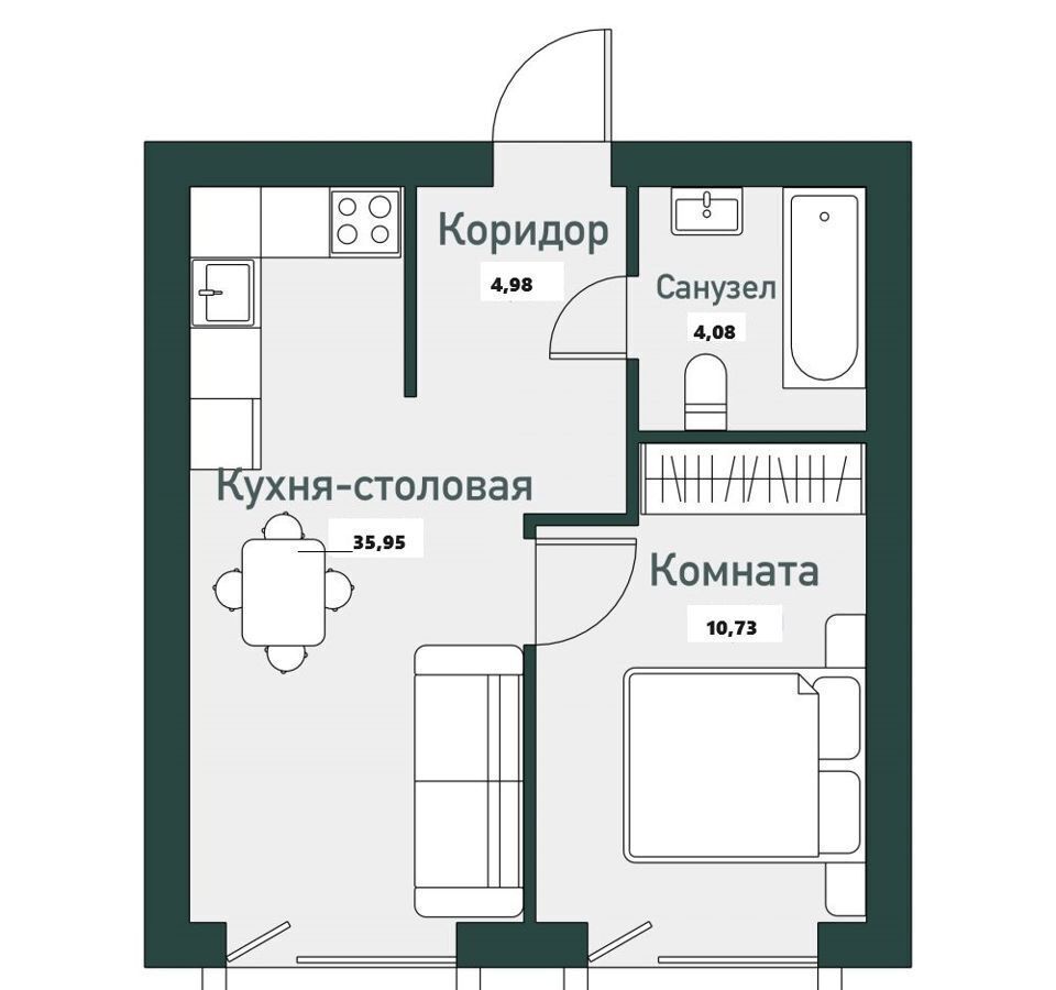 квартира р-н Сосновский п Западный р-н мкр Привилегия Кременкульское сельское поселение, Челябинск фото 2