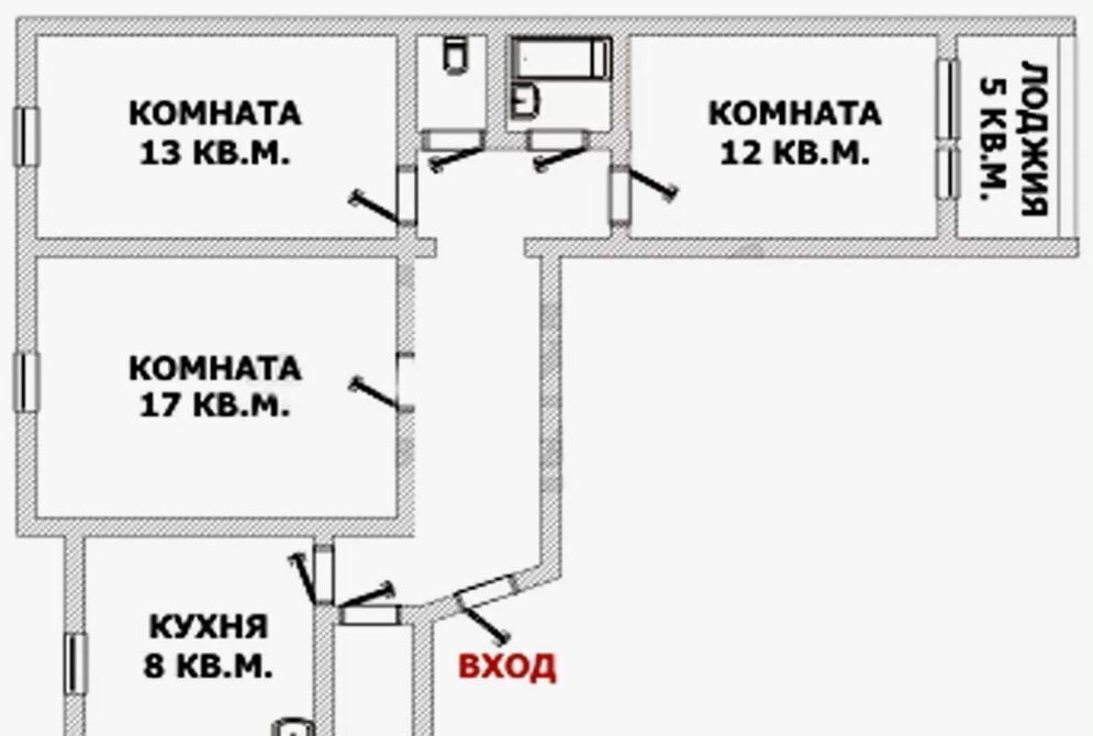 квартира г Челябинск р-н Металлургический ул Калмыкова 10а фото 27