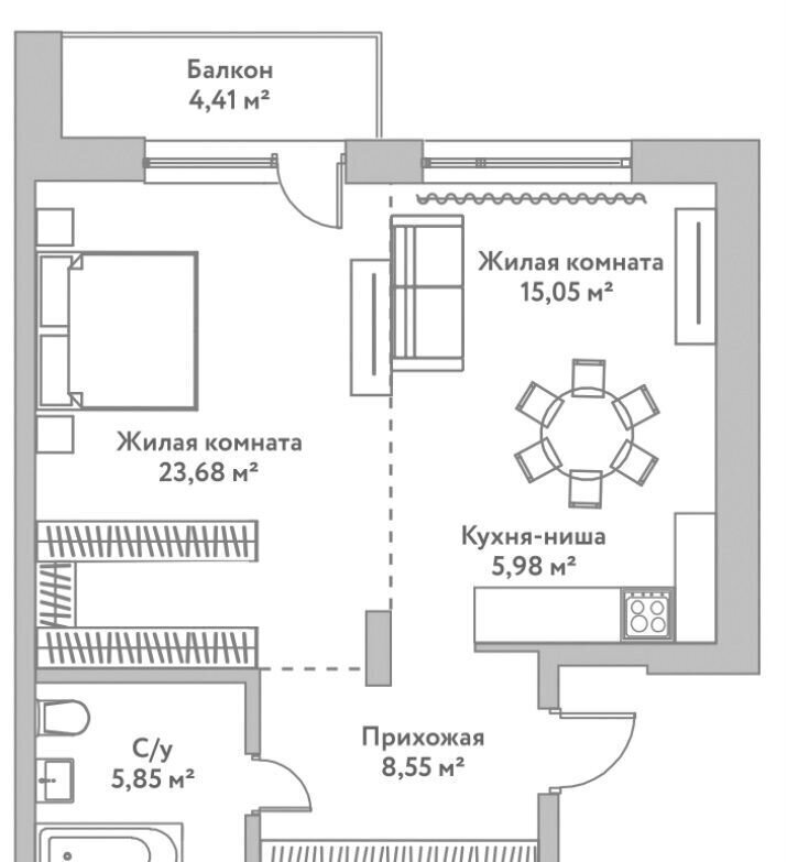 квартира г Новосибирск р-н Заельцовский ш Дачное 12б фото 1