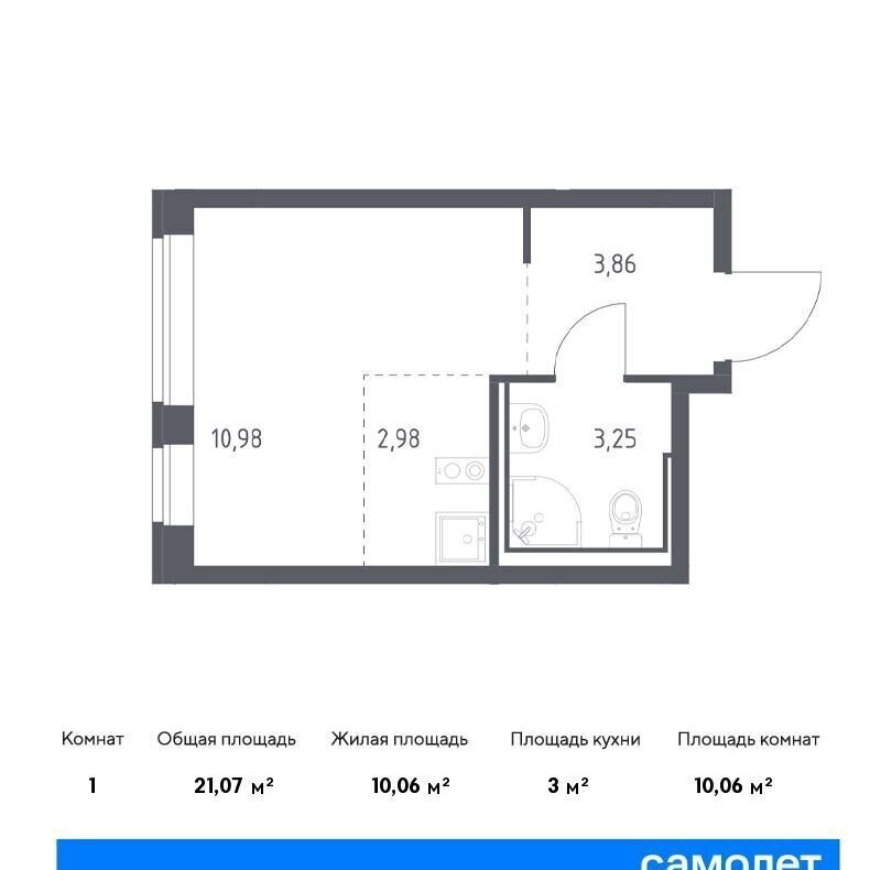 квартира г Санкт-Петербург метро Рыбацкое Усть-Славянка пр-кт Советский 10 округ Рыбацкое фото 1