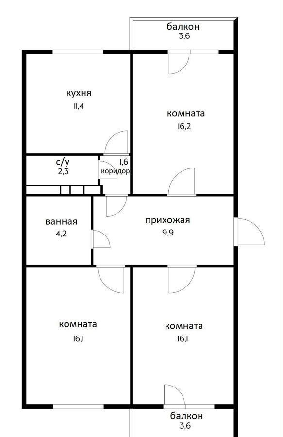 квартира г Краснодар р-н Прикубанский ул Западный Обход 39 фото 18