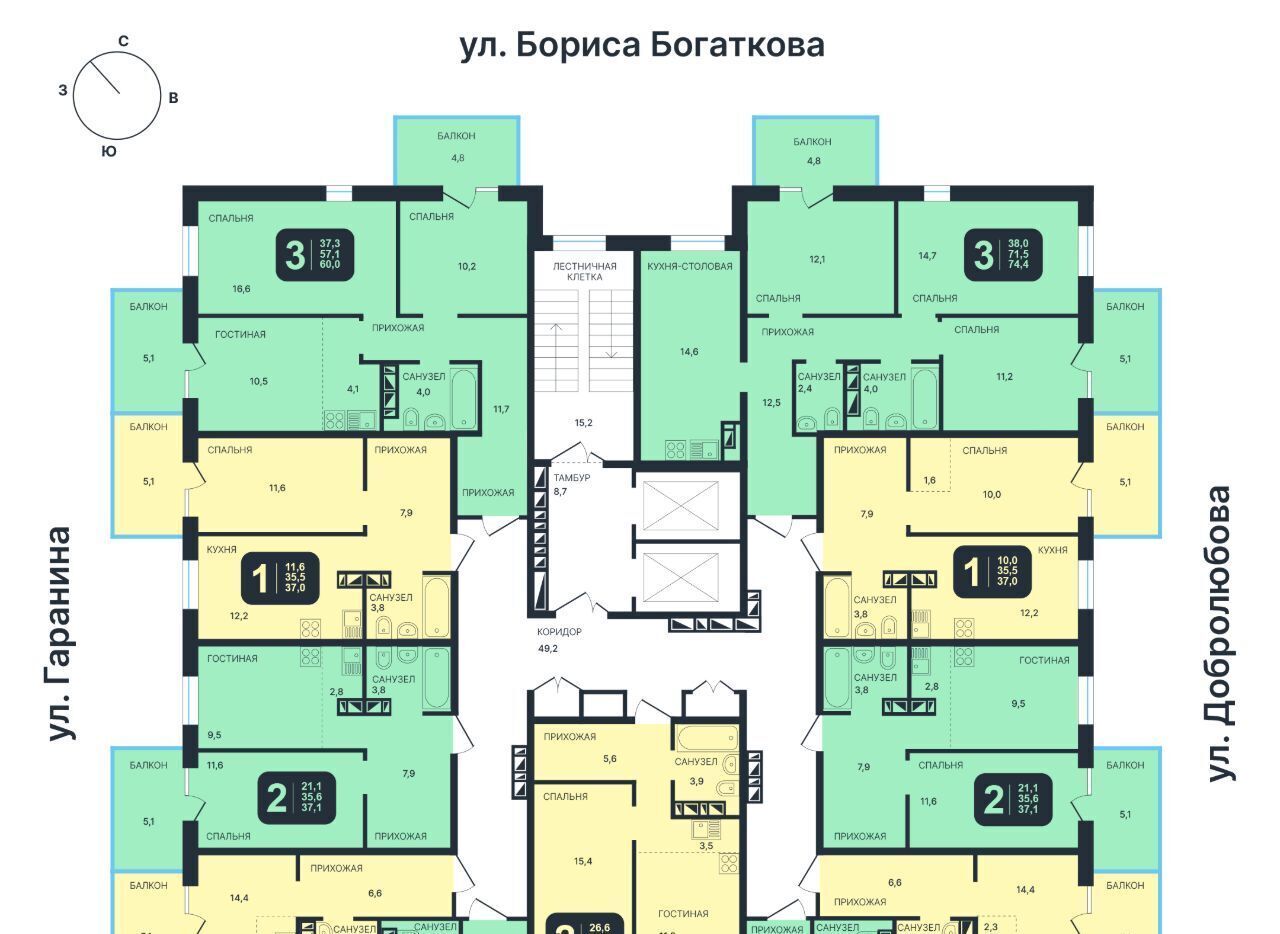 квартира г Новосибирск р-н Октябрьский Золотая Нива ЖК Никольский Парк фото 1