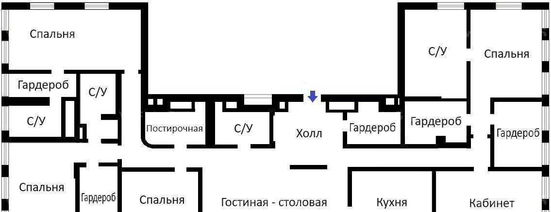 квартира г Москва метро Фрунзенская пер Олсуфьевский 9к/1 муниципальный округ Хамовники фото 7