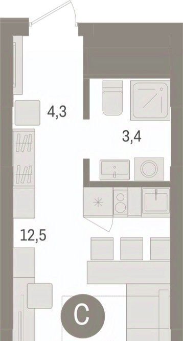 квартира г Омск р-н Кировский Кварталы Драверта 4 Кировский АО фото 1