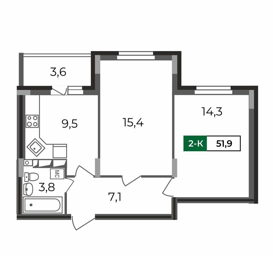 квартира г Владимир р-н Октябрьский б-р Сталинградский 7 фото 1