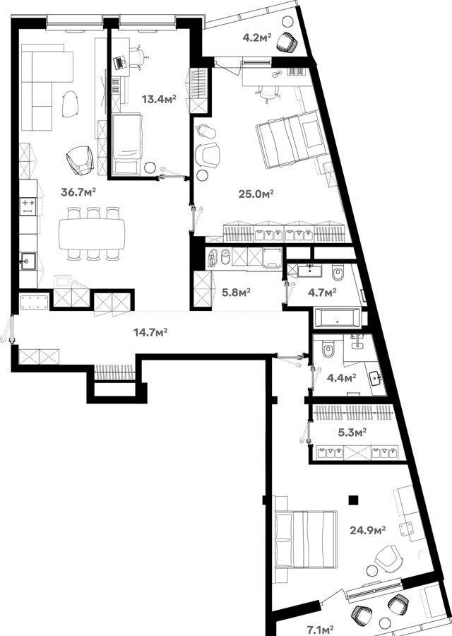 квартира г Москва ул Советская 60 ЖК «River House» Московская область, Щёлково фото 1