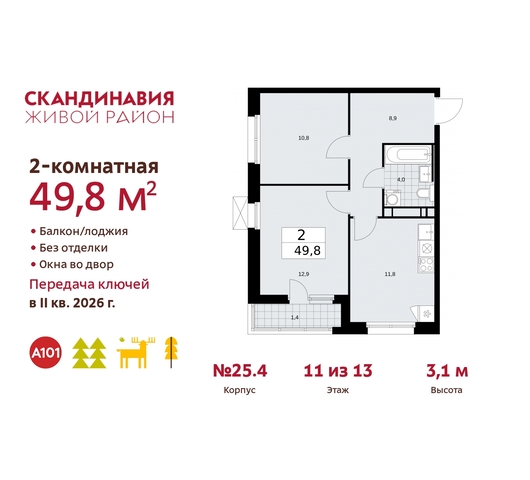 б-р Скандинавский 25/4 жилой район «Скандинавия» Сосенское, Бутово фото