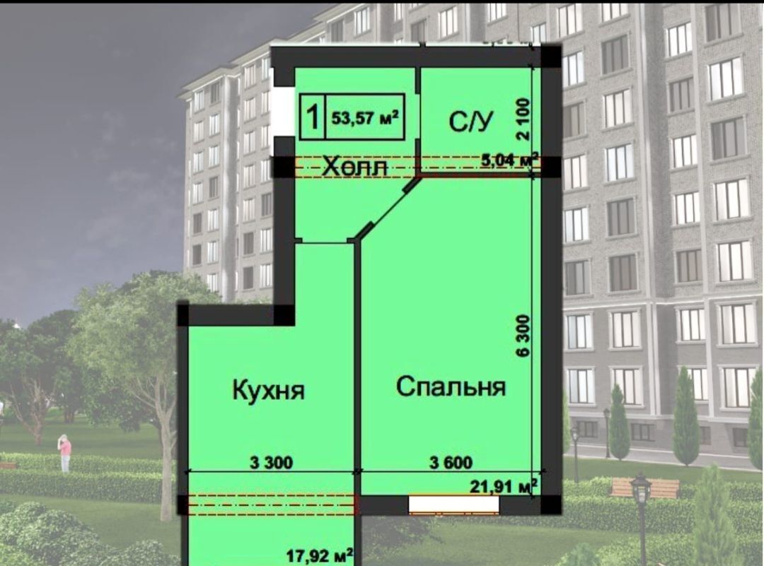 квартира г Нальчик Горная ул Ватутина 29б блок Ж фото 9