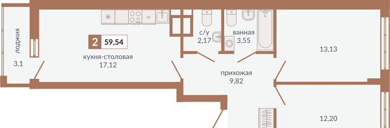 квартира г Екатеринбург р-н Верх-Исетский ул Викулова 1 ЖК «Видный» фото 1