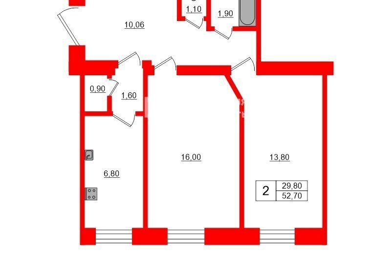 квартира г Санкт-Петербург метро Нарвская ул Баррикадная 16/31 фото 21