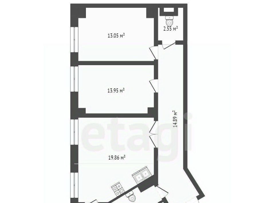 квартира г Батайск ул Луначарского 177бк/2 фото 2