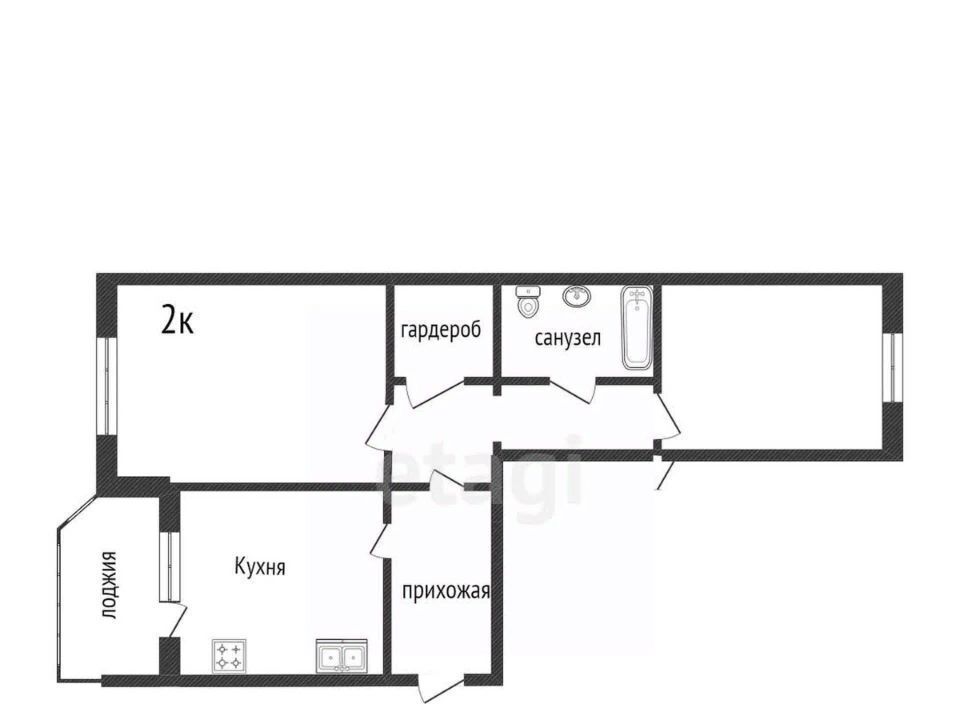 квартира г Сургут пр-кт Пролетарский 4/2 20А фото 2