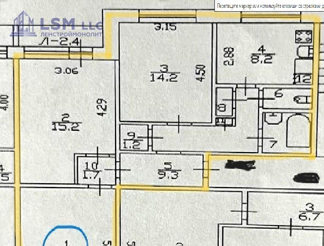 комната г Санкт-Петербург метро Ладожская ул Буренина 1к/2 фото 8