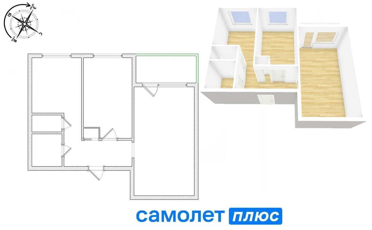 квартира г Кемерово р-н Ленинский б-р Строителей 42 фото 21