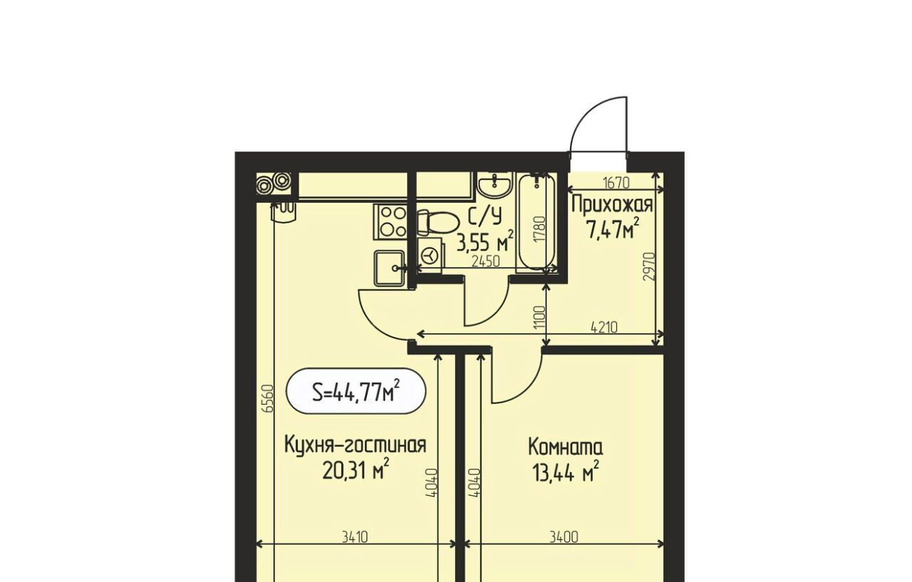 квартира городской округ Дмитровский с Озерецкое КП Мечта Шереметьевская фото 1