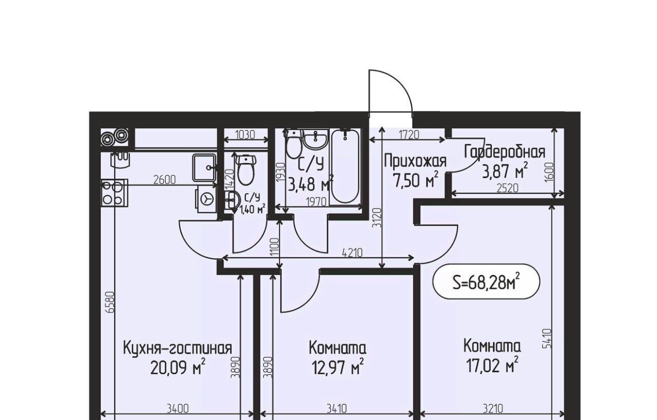 квартира городской округ Дмитровский с Озерецкое КП Мечта Шереметьевская фото 1