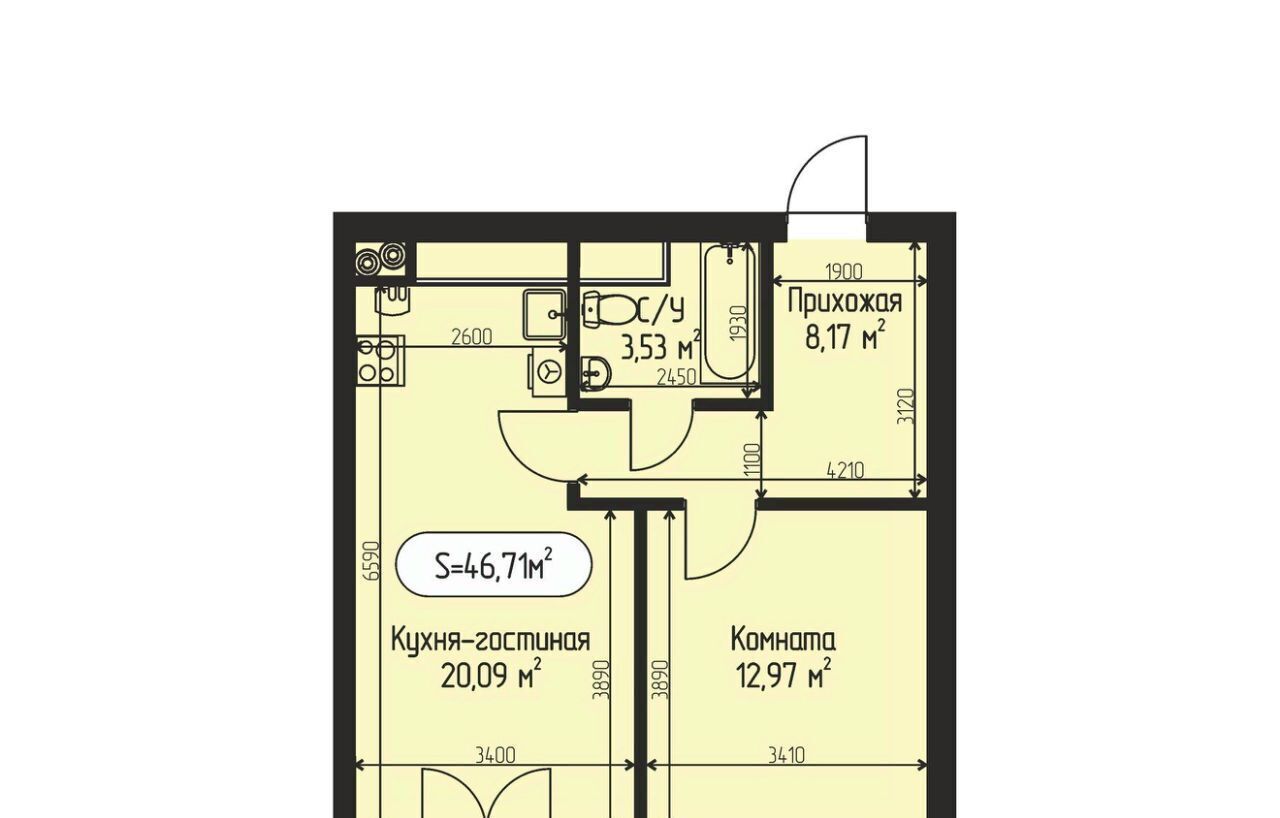 квартира городской округ Дмитровский с Озерецкое КП Мечта Шереметьевская фото 1