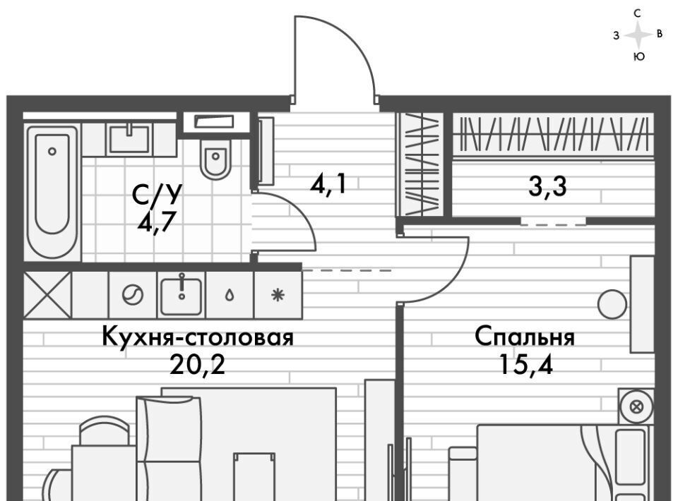 квартира г Казань ЖК "Фриссон" Аметьево фото 1