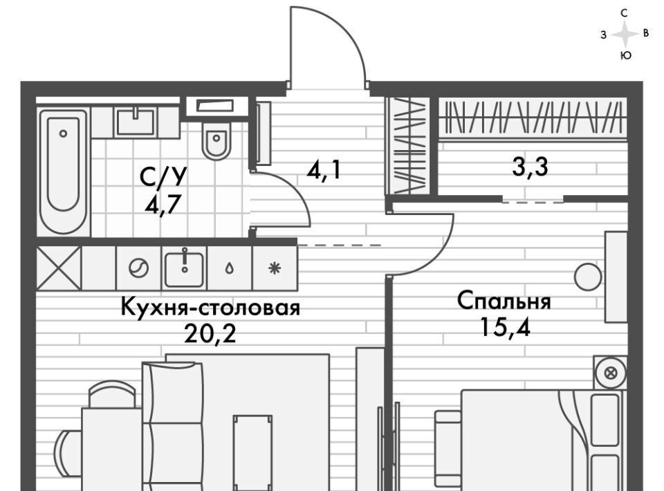 квартира г Казань ЖК "Фриссон" Аметьево фото 1