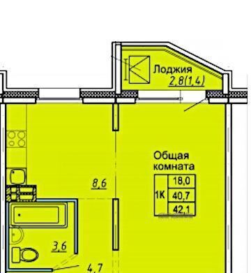 квартира г Барнаул р-н Индустриальный проезд Северный Власихинский 110 фото 2