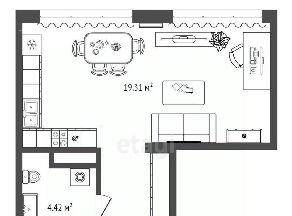 квартира г Тюмень р-н Калининский ул Новоселов 90 фото 2