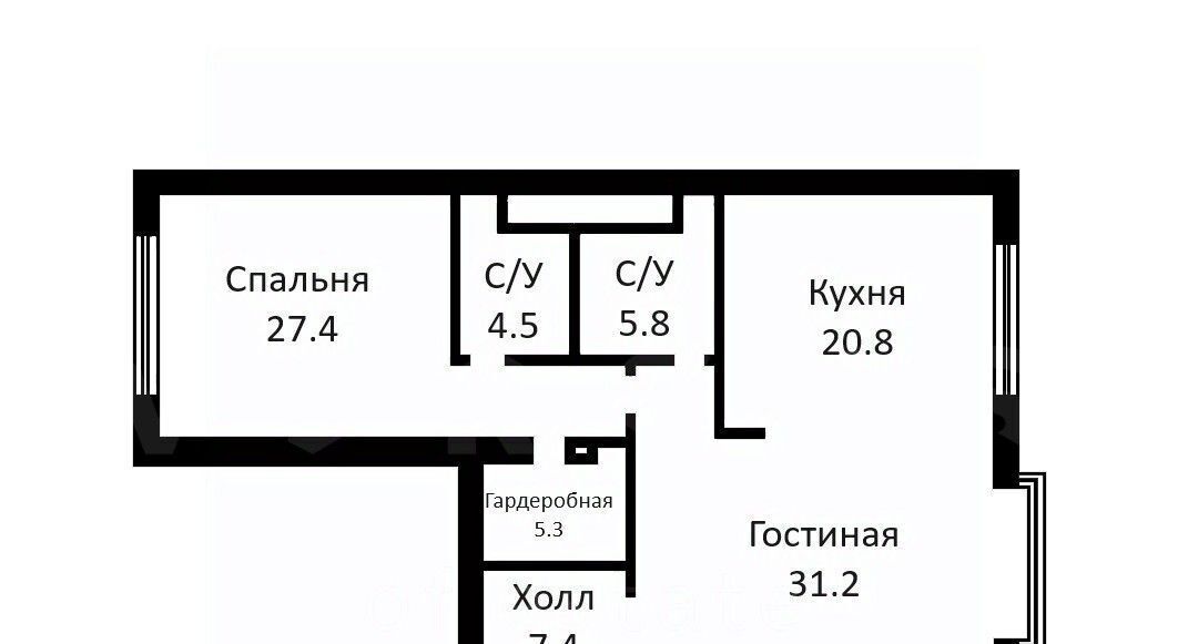 квартира г Москва метро Спортивная пр-кт Комсомольский 42с/2 фото 2