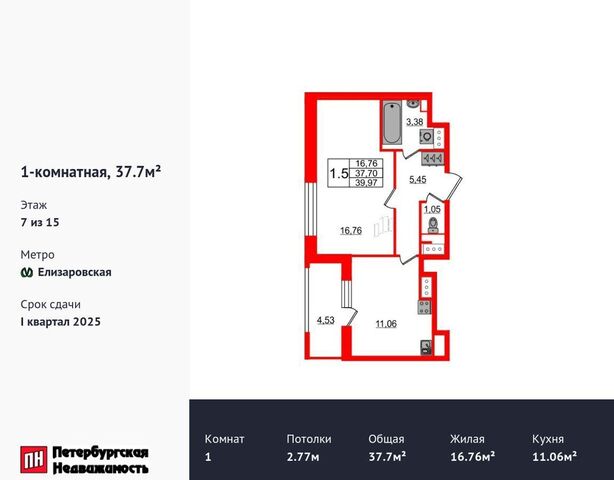 метро Улица Дыбенко р-н Невский ЖК «Pulse Premier» корп. 3. 2 фото