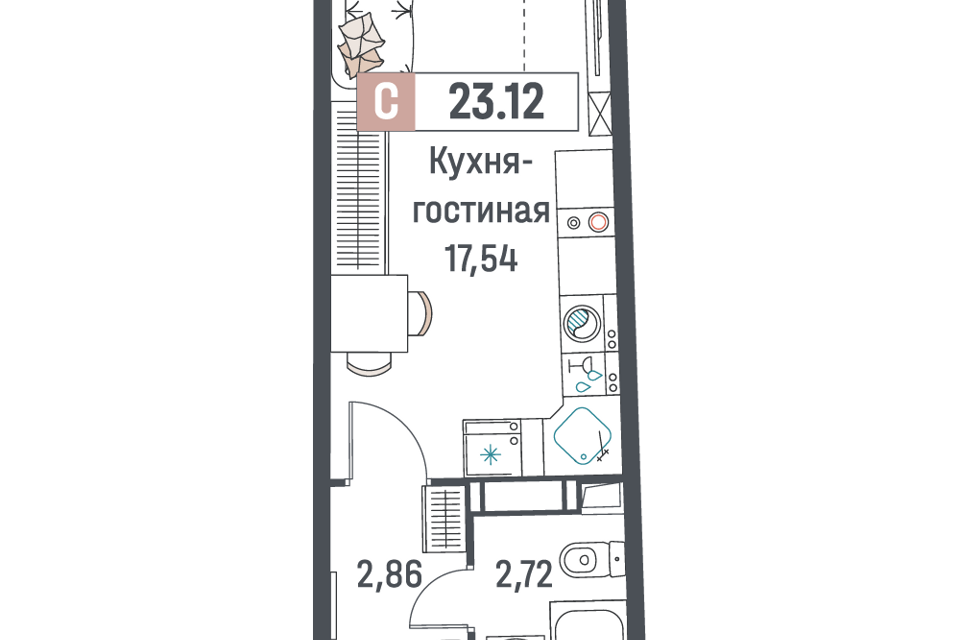 квартира р-н Всеволожский г Мурино пр-кт Авиаторов Балтики 25 Муринское городское поселение фото 1